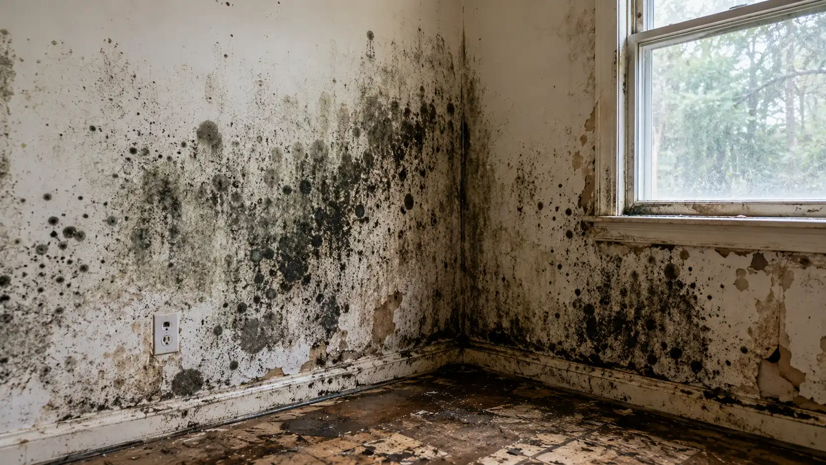 Storm-damaged home with mold and moisture sold without remediation