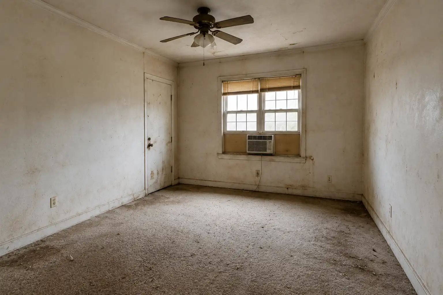 Before: vacant rental interior in Old Northeast, St. Petersburg — dated and worn